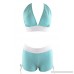 Century Star Sexy Halter Back Summer Swimsuits Two Piece V Neck Athletic Bikini with Boyshort Bathing Suit for Women Teens Green Mixed Color B071V6N9GT